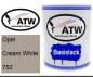 Preview: Opel, Cream White, 752: 1L Lackdose, von ATW Autoteile West.